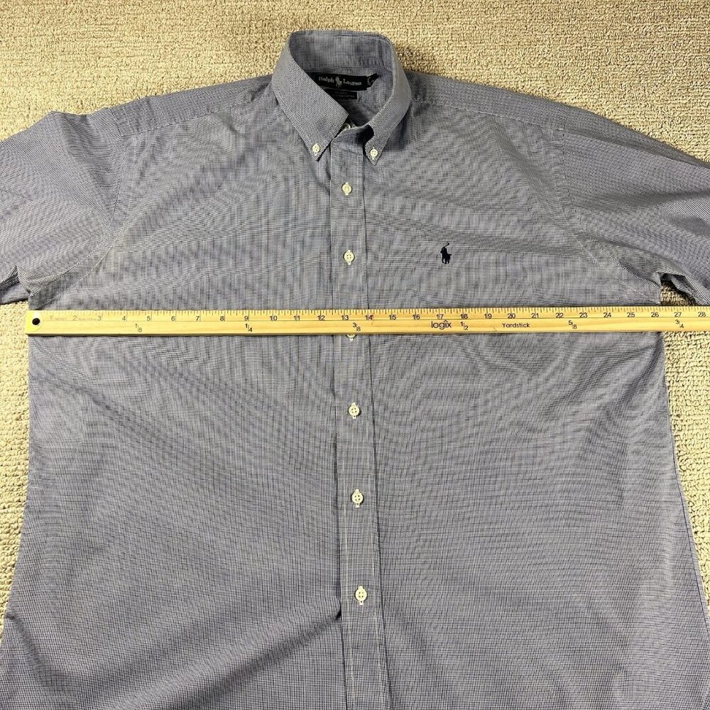 Polo Ralph Lauren Blake Plaid Button Down Shirt Blue White Men’s Size Large - Picture 5 of 8